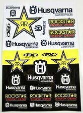 Factory Effex Husqvarna Racing Universal Oem Sticker Sheet Rockstar Graphics New