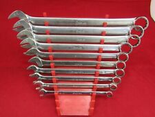 Snap-on Tools 10pc Sae 12pt. Flank Drive Combo Wrench Set Usa With Wrench Rack