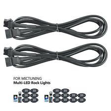 2x 6.6 Ft Extension Wire Cord Cable For Led Under Car Glow Underbody Neon Lights