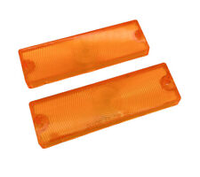 Pair Amber Parking Light Turn Signal Lamp Lenses For 1965 Chevy Impala