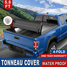 Tonneau Cover 5.8ft 4-fold For 2007-2013 Chevrolet Silverado Gmc Sierra 1500