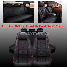 For Toyota Tacoma Crew Cab 4-door 2007-2023 Car 5-seat Covers Pu Leather Black