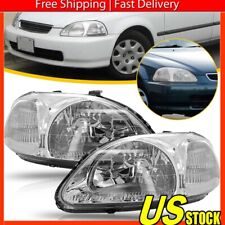 Fits 1996-1998 96-98 Honda Civic Headlights Head Lamps Replacement Pair