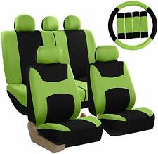 Car Seat Covers Green Front Rear Full Set For Auto Suv Truck Green