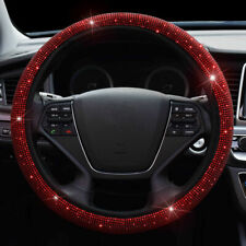 Usa Red 1537-38cm Car Steering Wheel Cover Diamond Bling Shining Anti-slip