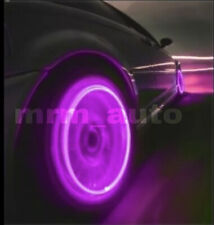 Led Purple Lights 2x Non Flash Tire Wheel Valve Stem Cap Motorcycle Car Truck