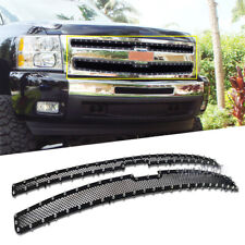Fits 2007-2013 Chevy Silverado 1500 Rivets Stainless Black Mesh Grille 08 09 10