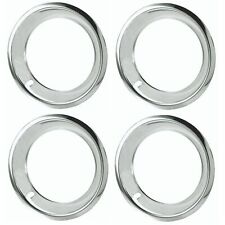 15 3 Chrome Stainless Steel Smooth Trim Ring Set 15x8 15x10 Fits Wheels