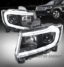 For 11-13 Jeep Grand Cherokee Hidxenon Led Tube Projector Headlights Lamp Black