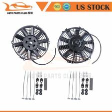 2x 8 Inch Push Pull Universal Radiator Condenser Electric Plastic Cooling Fan