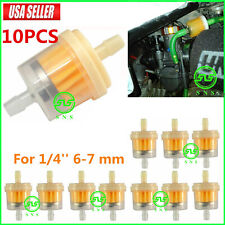 10pcs Universal Mini Small Engine Fram Plastic Inline Fuel Gas Filter 14 6-7mm
