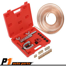 Kit 25ft 316 Copper Pipe Flaring Tool W20 Nuts Fittings Brake Line Pipe Repair
