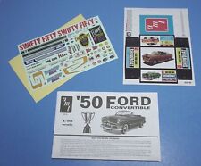 Amt 1950 Ford Convertible Decals Instructions Mini-box 125 Scale