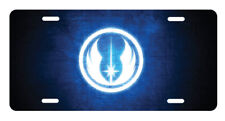 Star Wars Jedi Insignia Glowing Aluminum License Plate Tag Auto