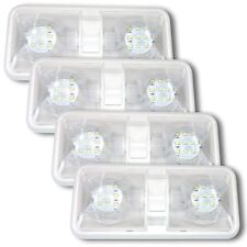 4x New Rv Led 12v Ceiling Fixture Double Dome Light For Camper Trailer Rv Marine