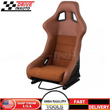 1pcs Universal Racing Seat With Double Sliders And L Bracket Fiber Glass Back