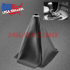 Shift Knob Shifter Boot Cover Black With Black Stitches Pvc Leather Mt At Sport
