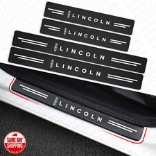 4x Lincoln Car Door Plate Sill Scuff Cover Anti Scratch Decal Sticker Protector