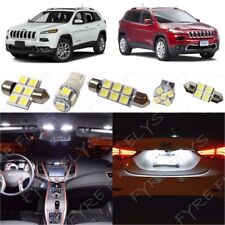 15x White Led Interior Lights Package Kit For 2014-2020 Jeep Cherokee Tool Jc1w