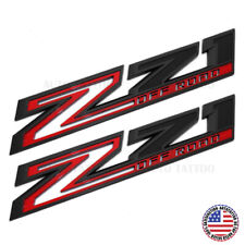 2pcs Chevy 19-21 Silverado Z71 Off Road Fender Letter Sport Emblem Badge Black