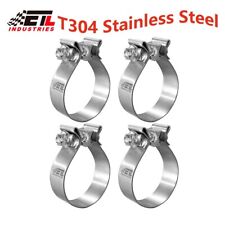 4pcs 2.5 304 Stainless Steel Narrow Band Clamp Muffler Exhaust Pipe Clamp