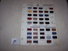 1987 American Motors Ppg Car Truck Exterior Interior Paint Chip Selection