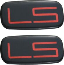 2x Ls Emblems Car Badge Sticker Decal For 99-07 Silverado Suburban Redblack