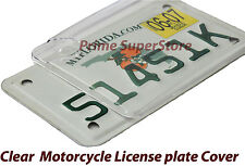 New Motorcycle Bubble Clear License Plate Cover Bug Shield Plastic Tag Protector