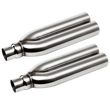 2.5 3 Inch Inletoutlet Blast Pipes Exhaust Stainless Universal Muffler 2pcs