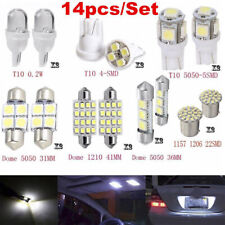 14pcs Car Interior Package Map Dome License Plate Mixed Led Kit Light Parts