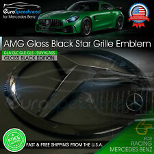 Amg Gloss Black Front Emblem Star Mercedes Sport Badge Cover Glc Gla Gle Gls Suv