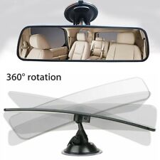 Rear View Mirror Glass Suction Cup Stick On Interior Wide Car Truck Universal