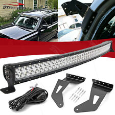 Fit 07-17 Jeep Patriot Upper Roof 52 Curved Led Light Bar Mount Bracketswiring