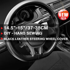 Black 15 Diy Car Steering Wheel Cover Genuine Leather For Cadillac Black New