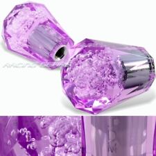 Vip 60mm Transparent Manual Purple Diamond Crystal Bubble Shift Knob Universal 4