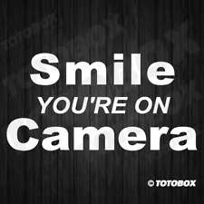 Smile Youre On Camera Sign Sticker Business Store Window Door Wall Decals