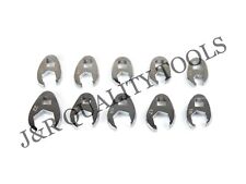 10 Pc 38 Drive Fully Polished Metric Flare Nut Crowfoot Wrench Set Vct