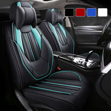 Luxury Leather Car Seat Covers 5 Seats Full Set Protector Universal Stereo Style