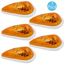 5x Teardrop Cab Marker Roof Clearance Amber Safety Lights For Truck Rv Pickup Wh