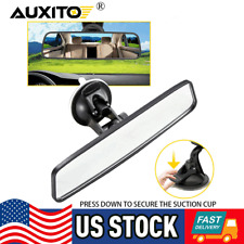 Rear View Mirror Glass Suction Cup Stick On Interior Wide Car Truck Universal