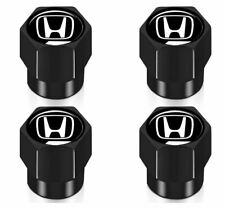 4x Black Hex Alloy Tire Air Valve Stem Cap Fits Most Honda Cars Trucks Suvs