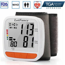 Automatic Wrist High Blood Pressure Monitor Bp Cuff Machine Sensor Tester Kit