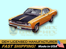 1971 1972 Plymouth Duster Twister Hood Cowl Ladder Stripes Kit