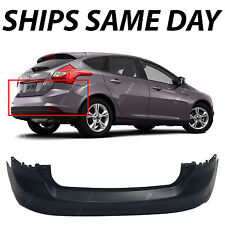 New Primered - Rear Bumper Cover For 2012-2014 Ford Focus Hatchback Wo Park Ast