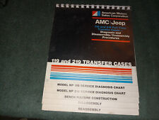 1979 1980 Amc Jeep Model 119 219 Transfer Case Shop Manual Original Book