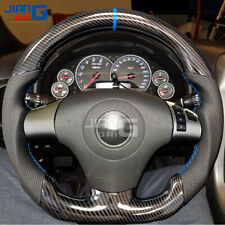 Hydro Dip Carbon Fiber Steering Wheel Fit 2006-2012 Corvette C6 Z06 Zr1 Blue Lin