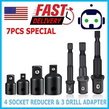 Drill Impact Adapter Reducer Extension Set Socket Driver Wrench 12 38 34 Tool