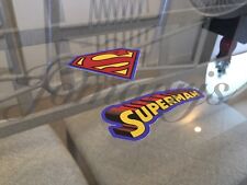 Superman 2-in-1 Logo Emblem Sticker Decal Sign Dc Comics Movie Justice League