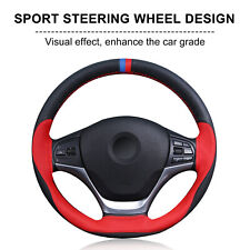 Universal Diy Sewing Car Steering Wheel Cover Anti-slip Genuine Leather Wrap Suv