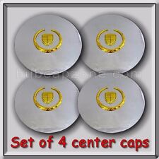 Set 4 Chrome Gold 1999-2000 Cadillac Eldorado Wheel Center Caps Replica Hubcaps